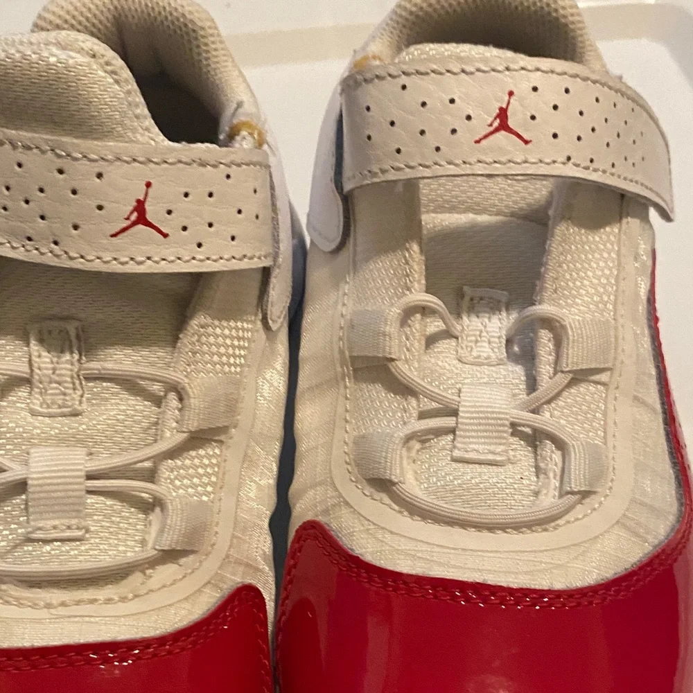 Kids Nike Air Jordan Red and White Sneakers Size 1.5 Y